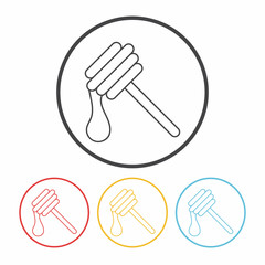lollipop line icon