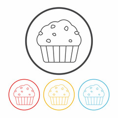 dessert cake line icon