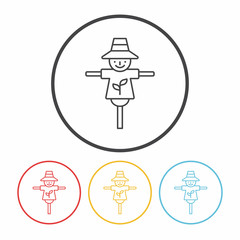 Scarecrow line icon