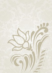 water lily, wedding card design, India
