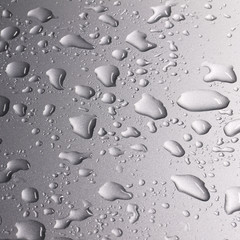 drops of water on the car after rain