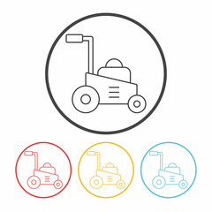 Lawn mower line icon