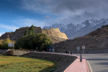 Obraz premium Stone Fort in Tashkurgan, Tashkurgan is a town in the far west of Xinjiang Province in China 