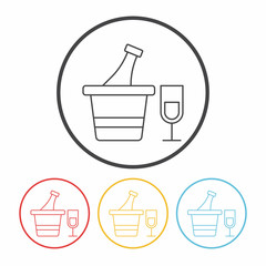 champagne line icon