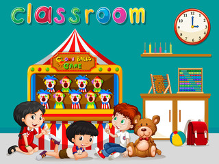 Children having fun in the classroom