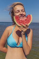 Sun, sea, watermelon and good mood