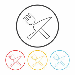 tableware line icon