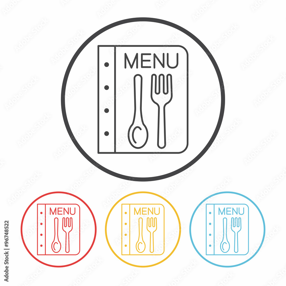 Poster menu line icon