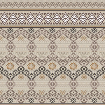 Vector seamless texture. Ethnic tribal geometric pattern