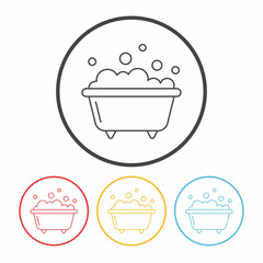 bathtub line icon
