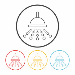Showerheads line icon
