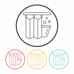 Shower Curtains line icon
