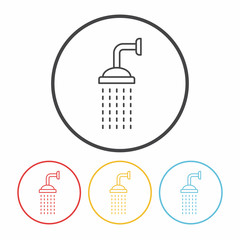 Showerheads line icon