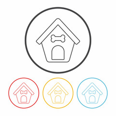 dog house line icon