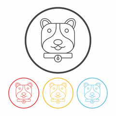 pet dog line icon