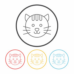 pet cat line icon