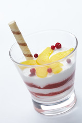 dessert with fruits