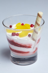dessert with fruits