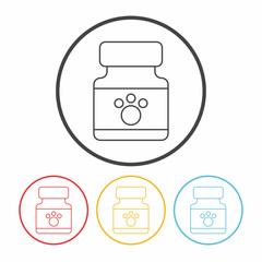 pet drug line icon