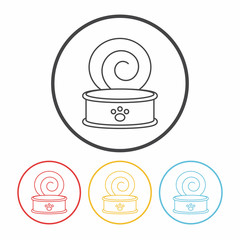pet dog food line icon