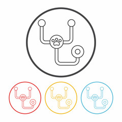 Stethoscope line icon