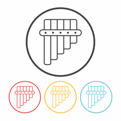 flute line icon