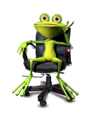 Frog in a chair
