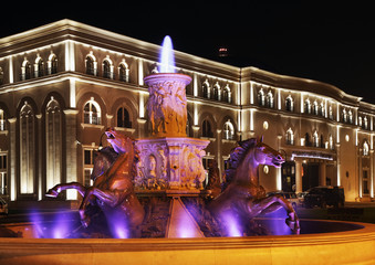 Fountain in Skopje. Macedonia