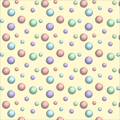 Seamless pattern with colorful rings and circles. Texture of bub