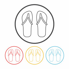 slipper line icon