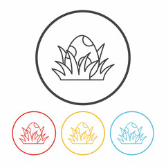 easter egg line icon