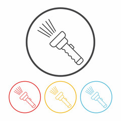 flashlight line icon
