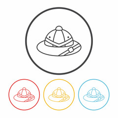camping hat line icon