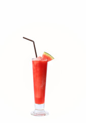 Fresh watermelon fruit juice shake isolated