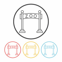 zoo gate line icon