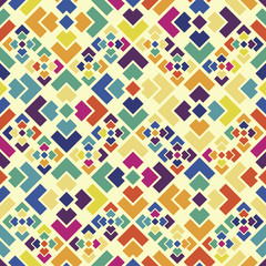 Colorful seamless background. Geometric pattern with random colored tiles.