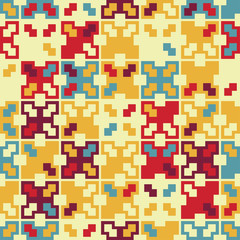 Colorful seamless background. Random colored geometric pattern.