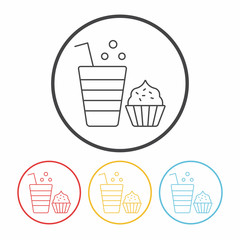 ice-drink line icon