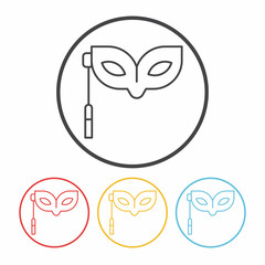 party mask line icon