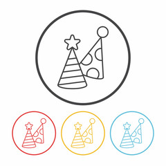 party hat line icon