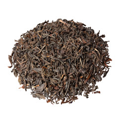 Indian Assam tea isolated on white.