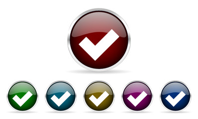 check vector icons set