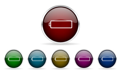 battery vector icons set