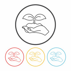 Fototapeta premium seed line icon
