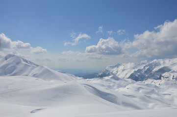 Snow covered mountains