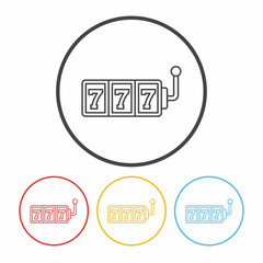 Slot Machine line icon