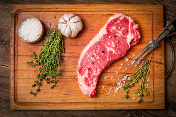 Raw fresh meat Ribeye Steak