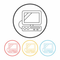 computer game line icon