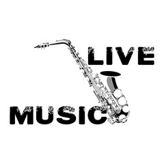 Fototapeta na wymiar live music saxophone white