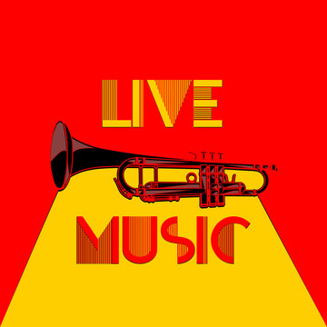 live music trumpet yellow and red 2